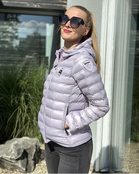 Bunda dámská Blauer fialová lehká s kapucí
